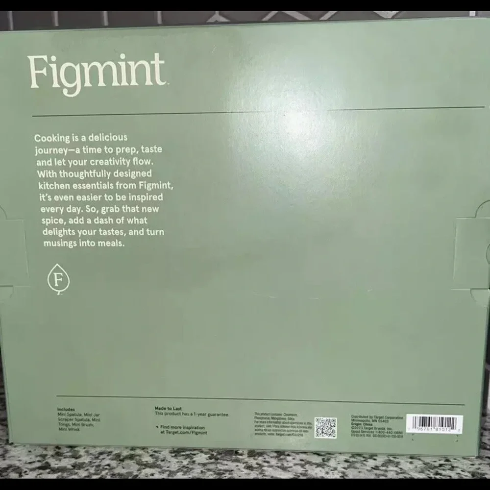 NEW Figmint 5pc Silicone Mini Kitchen Utensil Set Multicolor NIB